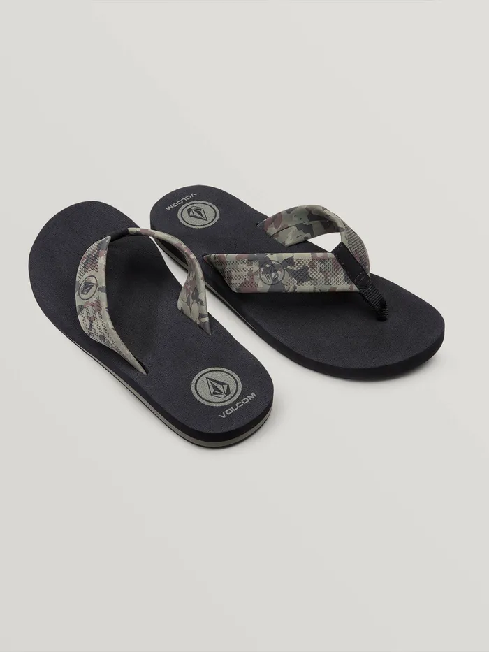 Volcom Sandals Daycation Sandals 8211 Dark Camo Dark Camo 8211 Mens