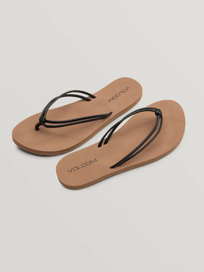 Volcom Sandals Forever And Ever Ii Sandal 8211 Black Black 8211 Womens