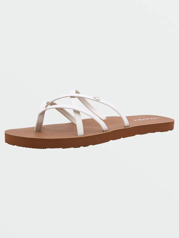 Volcom Sandals New School II Sandal 8211 White White 8211 Womens