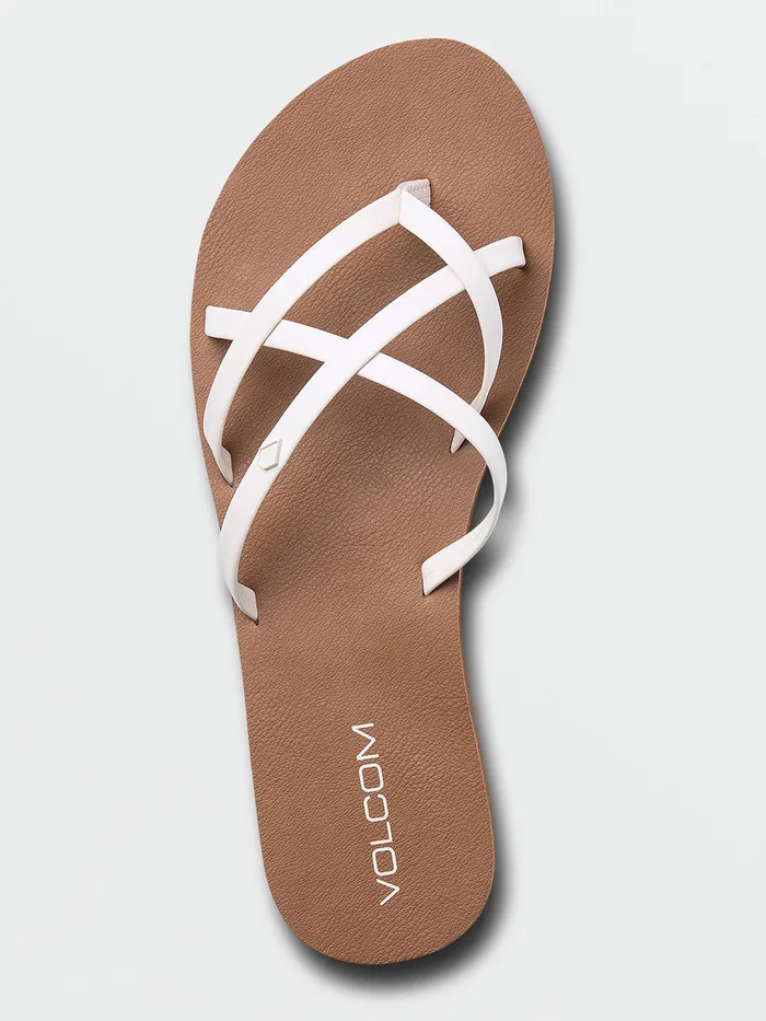 Volcom Sandals New School II Sandal 8211 White White 8211 Womens