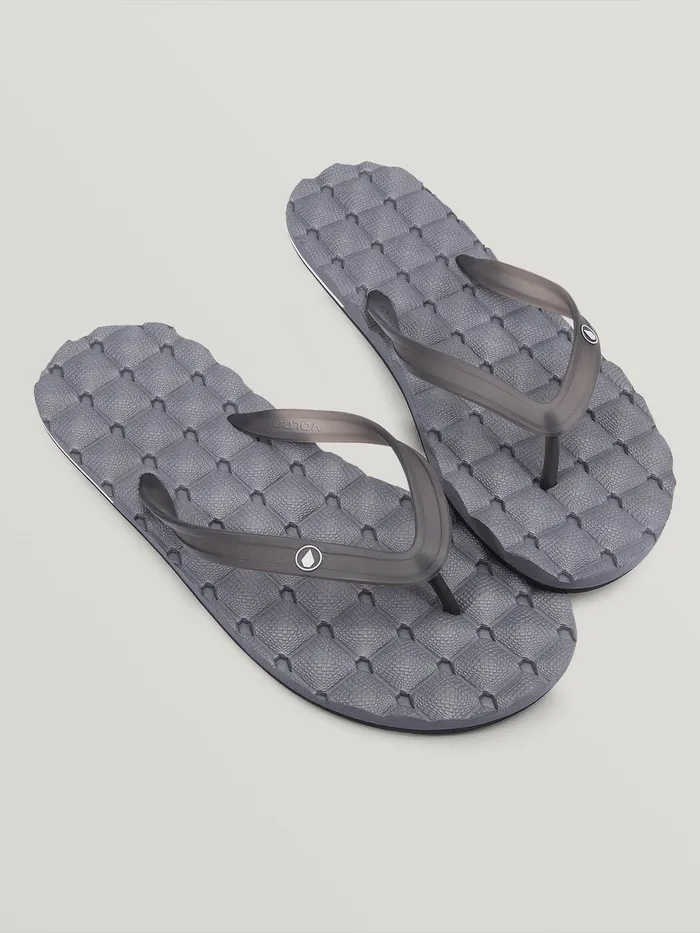 Volcom Sandals Recliner Rubber 2 Sandals 8211 Black Grey Black Grey 8211 Mens
