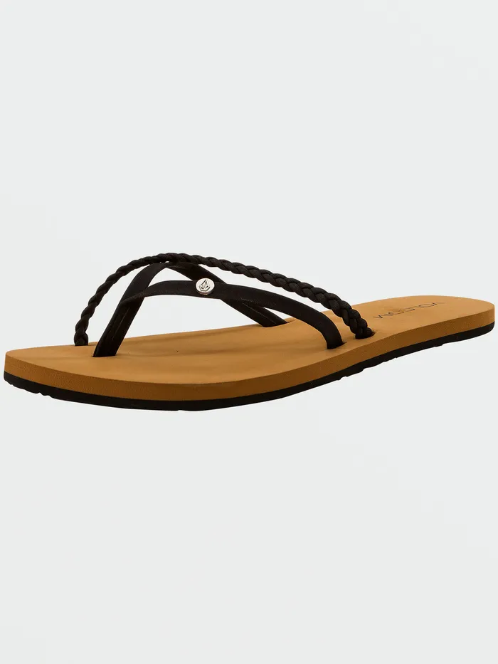 Volcom Sandals Thrills II Sandal 8211 Black Black 8211 Womens