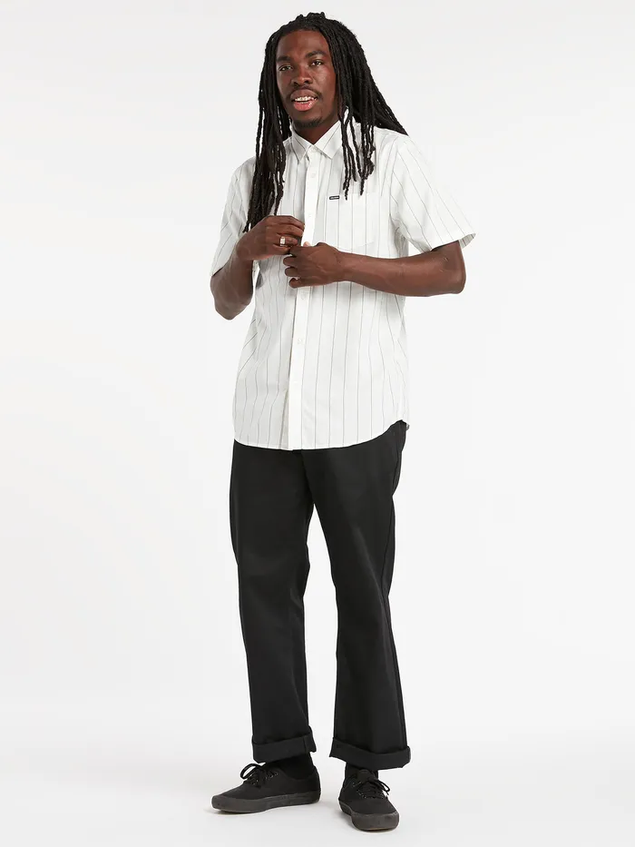 Volcom Shirts and Flannels Boiler Woven Short Sleeve Shirt 8211 Cloud Cloud 8211 Mens