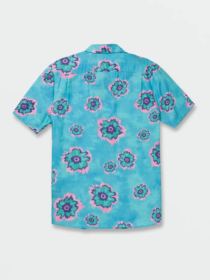 Volcom Shirts and Flannels Medal Petal Short Sleeve Shirt 8211 Maliblue Maliblue 8211 Mens