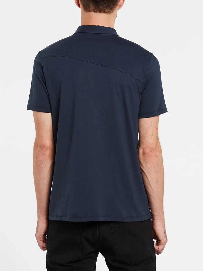 Volcom Shirts and Flannels Wowzer Polo Short Sleeve 8211 Navy Navy 8211 Mens