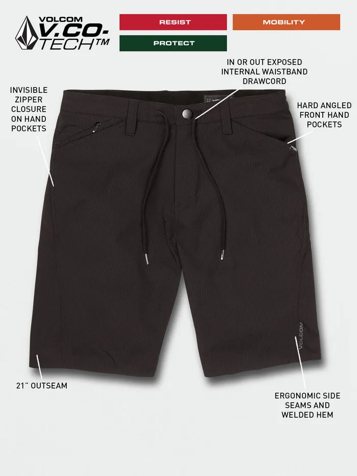 Volcom Shorts 91 Trails Hybrid Shorts 8211 Black Black 8211 Mens
