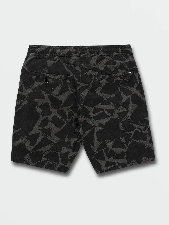 Volcom Shorts Big Boys Frickin Mix Elastic Waist Shorts 8211 Black Black 8211 Boys