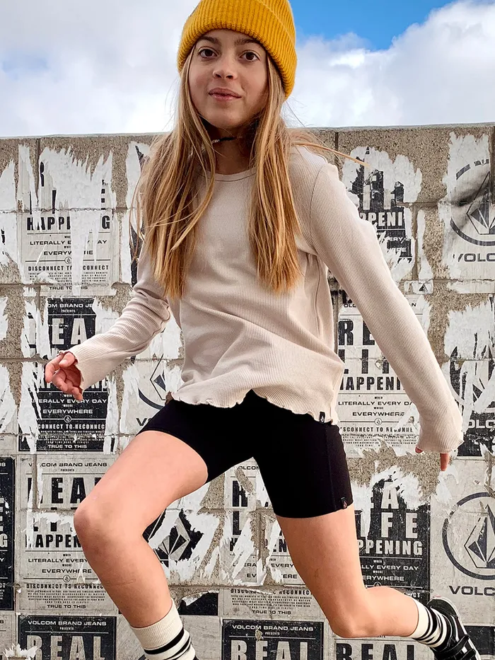 Volcom Shorts Girls Lived In Lounge Bike Shorts 8211 Black Black 8211 Girls