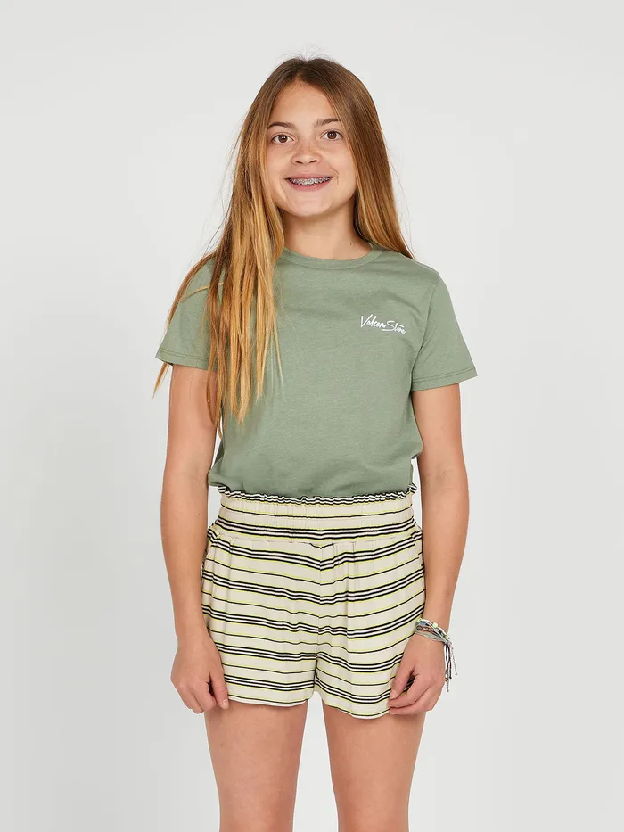Volcom Shorts Girls Popztone Shorts 8211 Bone Bone 8211 Girls
