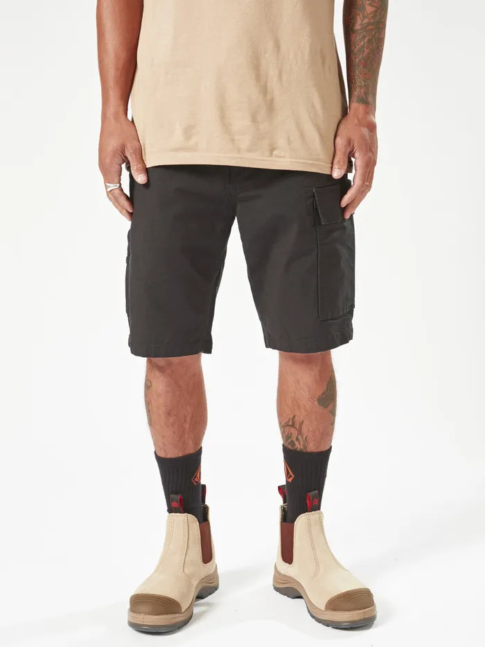 Volcom Shorts Volcom Workwear Caliper Work Shorts 8211 Black Black 8211 Mens