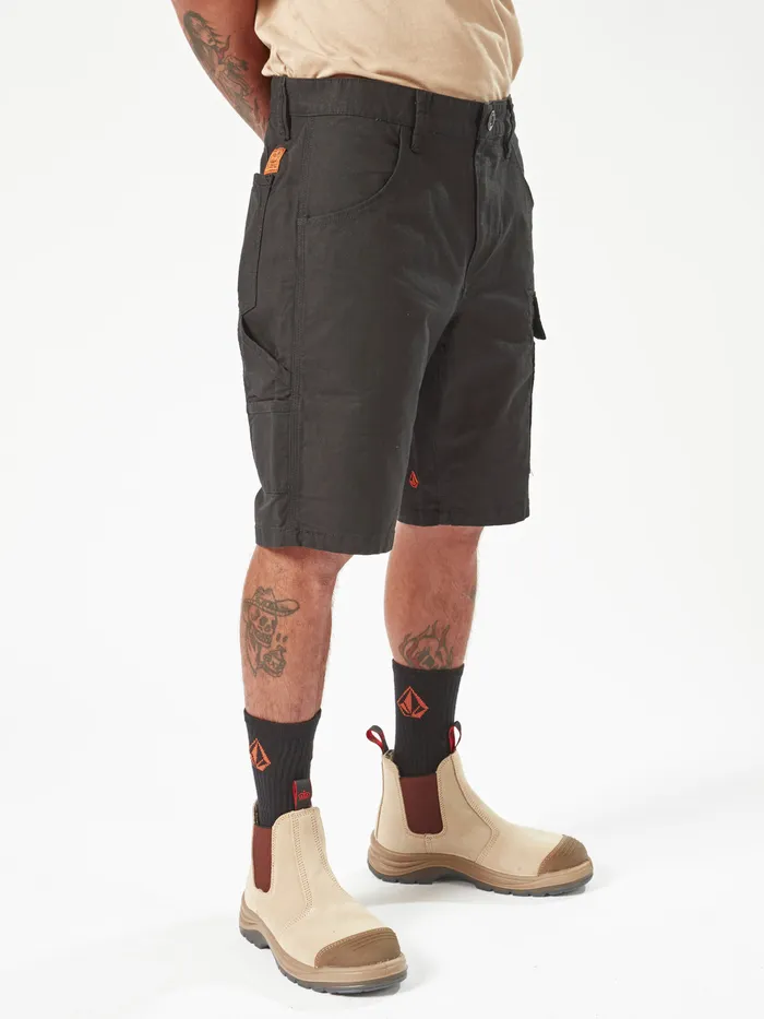 Volcom Shorts Volcom Workwear Caliper Work Shorts 8211 Black Black 8211 Mens
