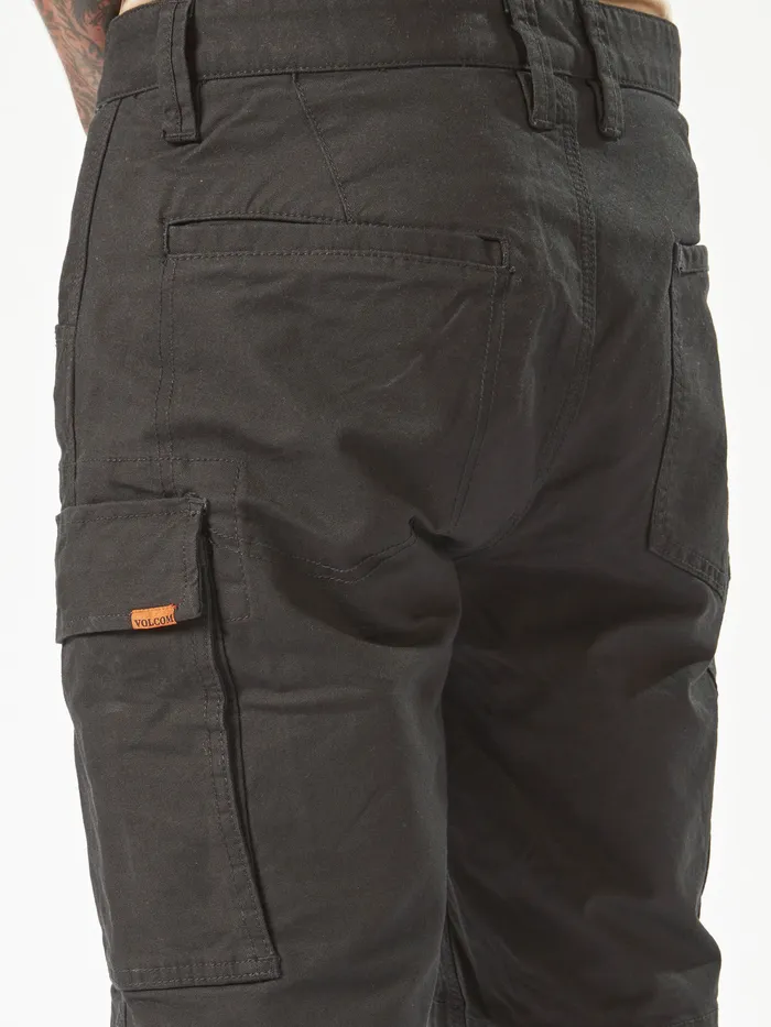 Volcom Shorts Volcom Workwear Caliper Work Shorts 8211 Black Black 8211 Mens