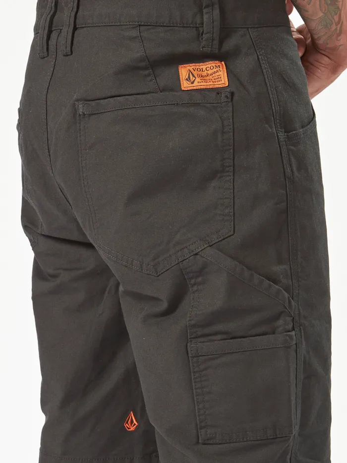 Volcom Shorts Volcom Workwear Caliper Work Shorts 8211 Black Black 8211 Mens