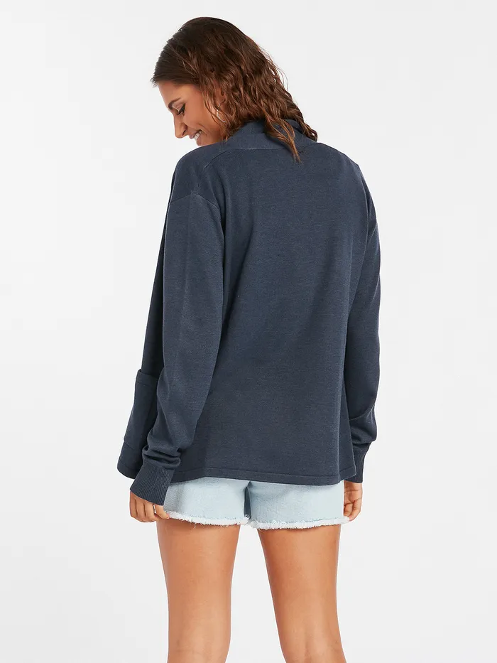 Volcom Sweaters and Cardigans Breezy Babe Wrap 8211 Midnight Blue Midnight Blue 8211 Womens