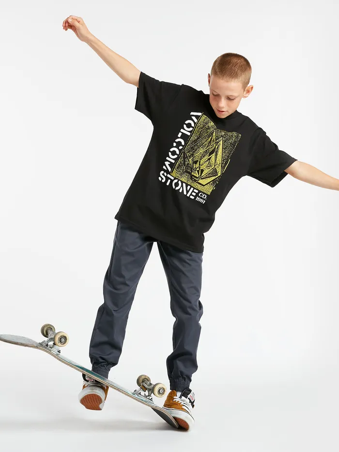 Volcom TShirts and Tanks Big Boys Dedliner Short Sleeve Tee 8211 Black Black 8211 Boys