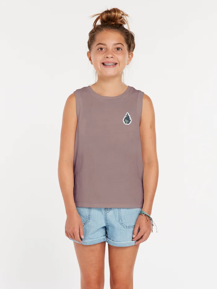 Volcom TShirts and Tanks Girls Flexin Muscle Tank 8211 Raisin Raisin 8211 Girls