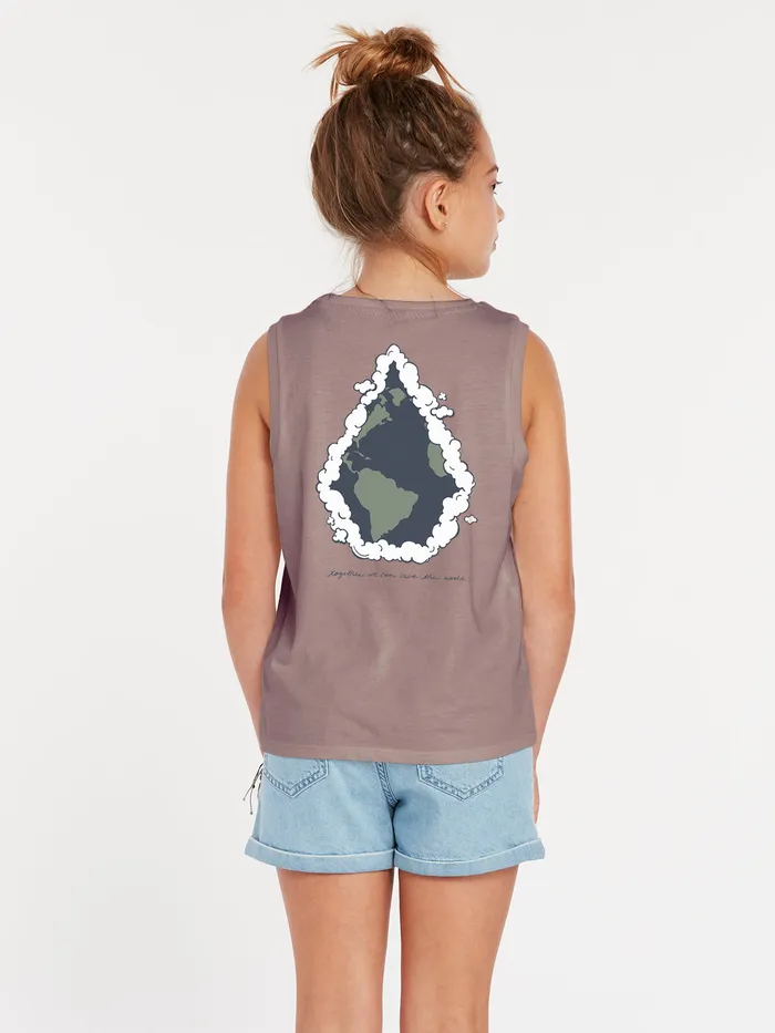 Volcom TShirts and Tanks Girls Flexin Muscle Tank 8211 Raisin Raisin 8211 Girls