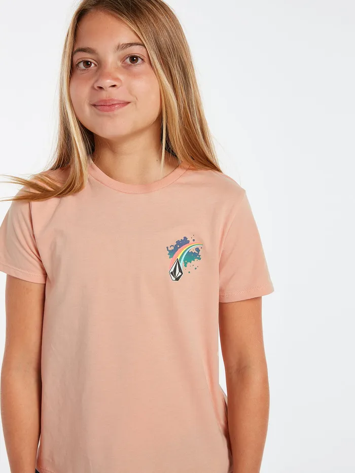 Volcom TShirts and Tanks Girls Last Party Tee 8211 Hazey Pink Hazey Pink 8211 Girls