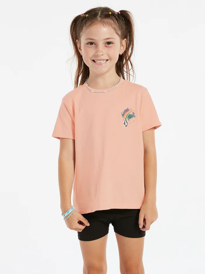 Volcom TShirts and Tanks Girls Last Party Tee 8211 Hazey Pink Hazey Pink 8211 Girls