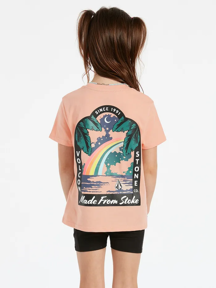 Volcom TShirts and Tanks Girls Last Party Tee 8211 Hazey Pink Hazey Pink 8211 Girls