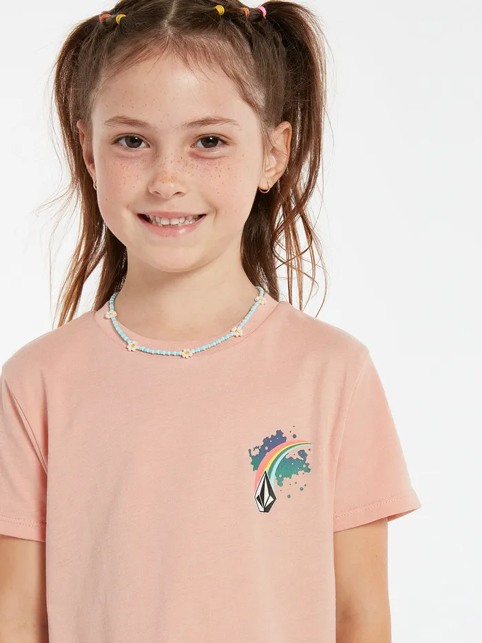 Volcom TShirts and Tanks Girls Last Party Tee 8211 Hazey Pink Hazey Pink 8211 Girls