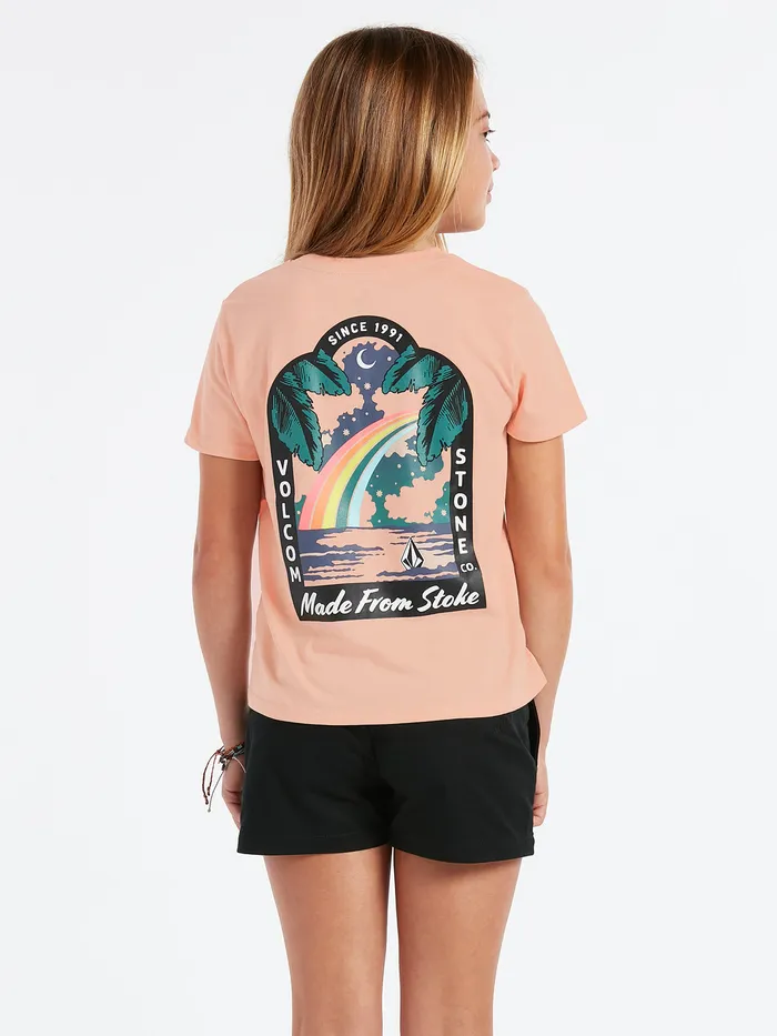 Volcom TShirts and Tanks Girls Last Party Tee 8211 Hazey Pink Hazey Pink 8211 Girls