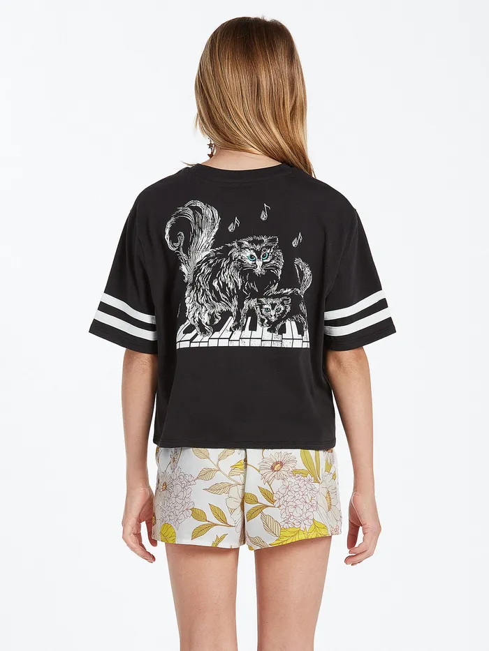 Volcom TShirts and Tanks Girls Truly Stoked Short Sleeve Tee 8211 Black Black 8211 Girls