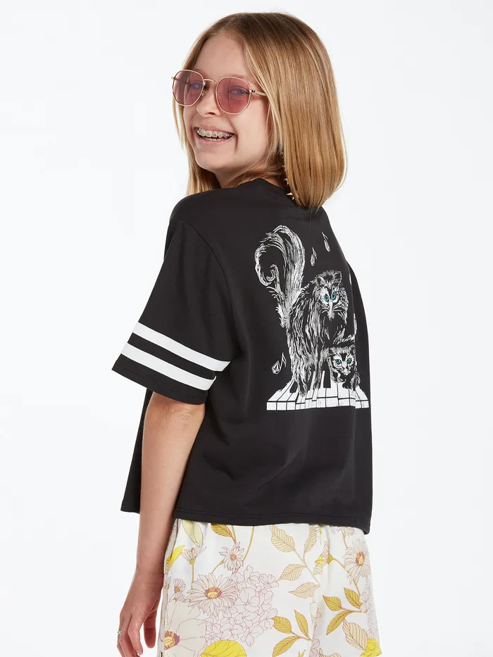 Volcom TShirts and Tanks Girls Truly Stoked Short Sleeve Tee 8211 Black Black 8211 Girls