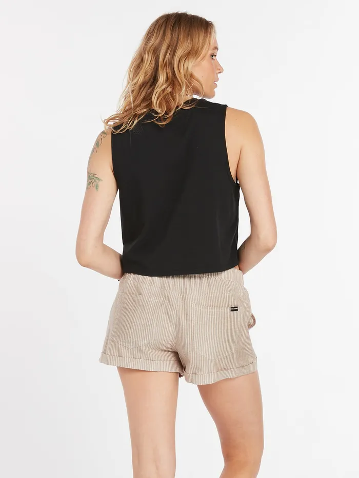 Volcom Tops Stone Hour Crop Tank 8211 Black Black 8211 Womens
