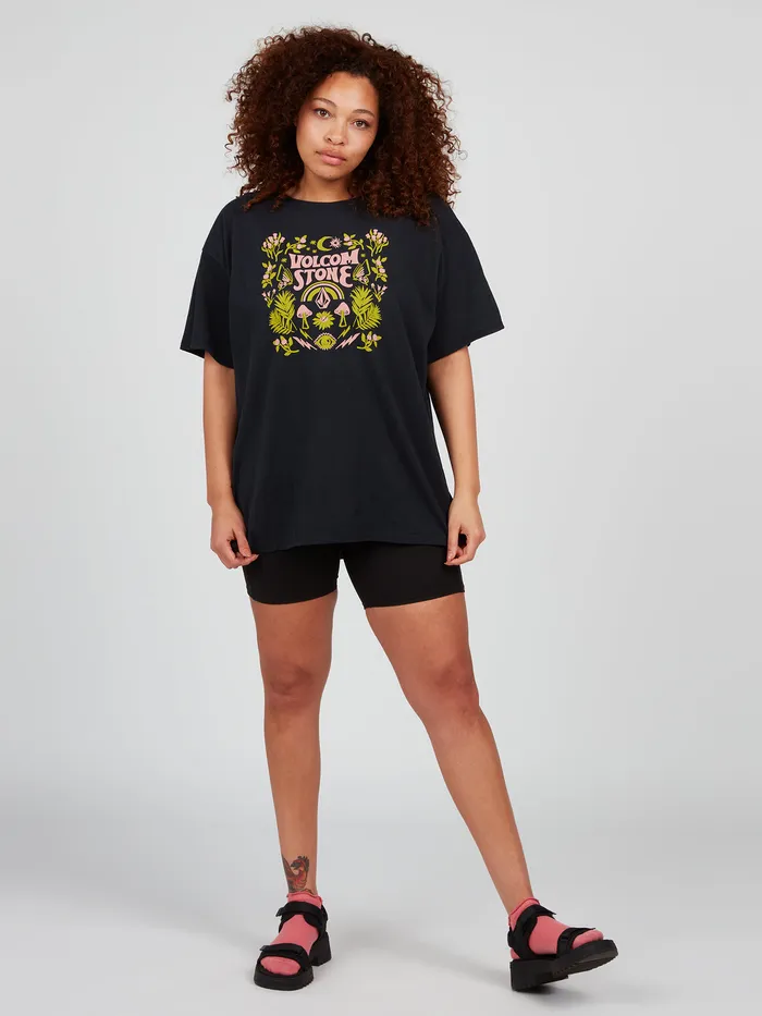 Volcom Tops Stone Tech Short Sleeve Tee 8211 Black Black 8211 Womens