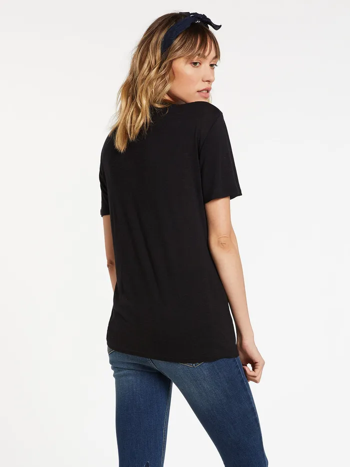 Volcom Tops Tern N Bern Short Sleeve Tee 8211 Black Black 8211 Womens