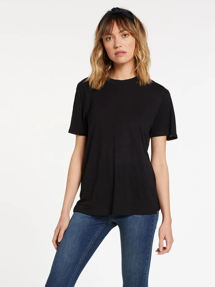 Volcom Tops Tern N Bern Short Sleeve Tee 8211 Black Black 8211 Womens