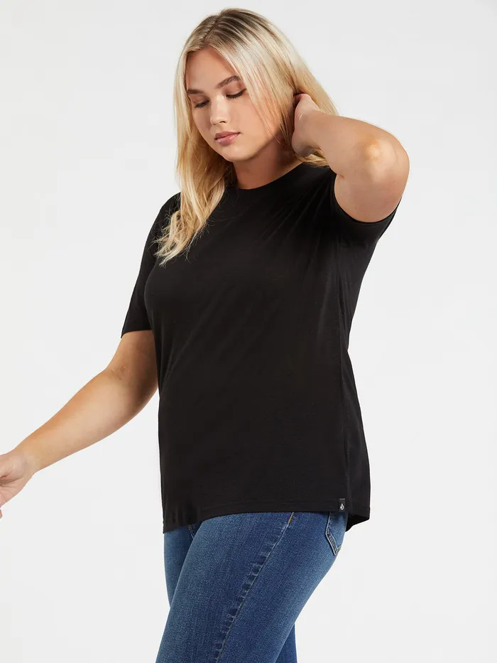 Volcom Tops Tern N Bern Short Sleeve Tee 8211 Black Black 8211 Womens