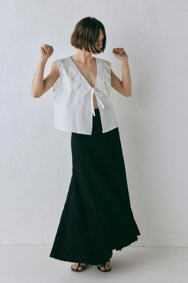 VRG GRL Malou Knit Maxi Skirt Black Women Skirts