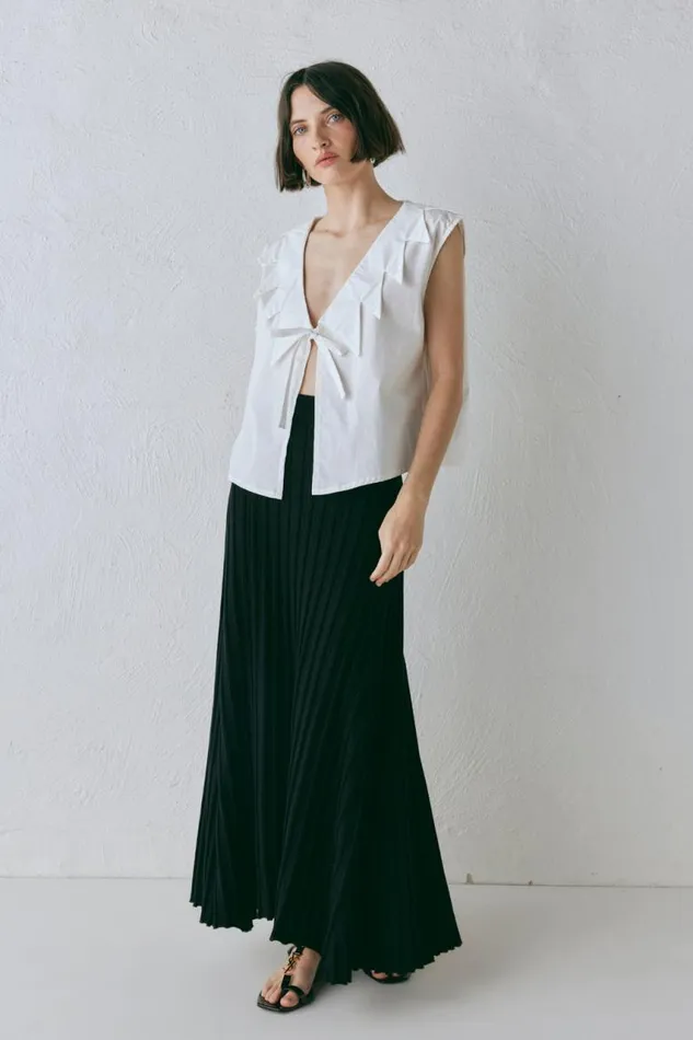 VRG GRL Malou Knit Maxi Skirt Black Women Skirts