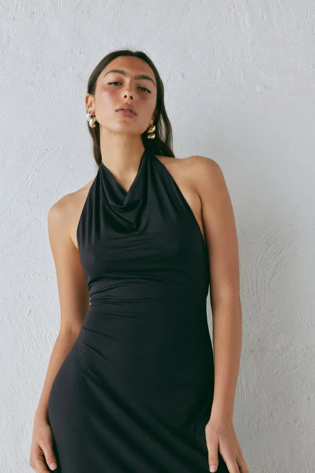 VRG GRL Noa Maxi Dress Black Women MidiMaxi Dresses