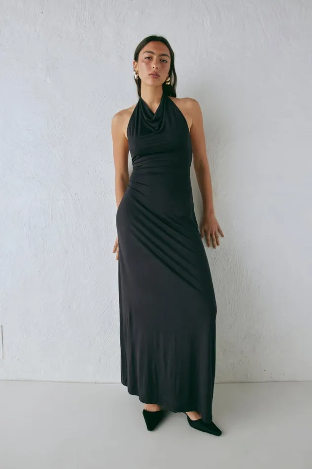 VRG GRL Noa Maxi Dress Black Women MidiMaxi Dresses