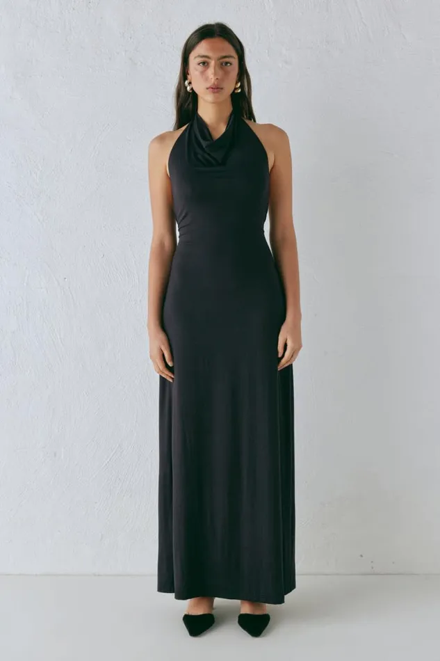VRG GRL Noa Maxi Dress Black Women MidiMaxi Dresses
