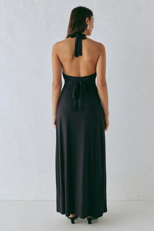 VRG GRL Noa Maxi Dress Black Women MidiMaxi Dresses