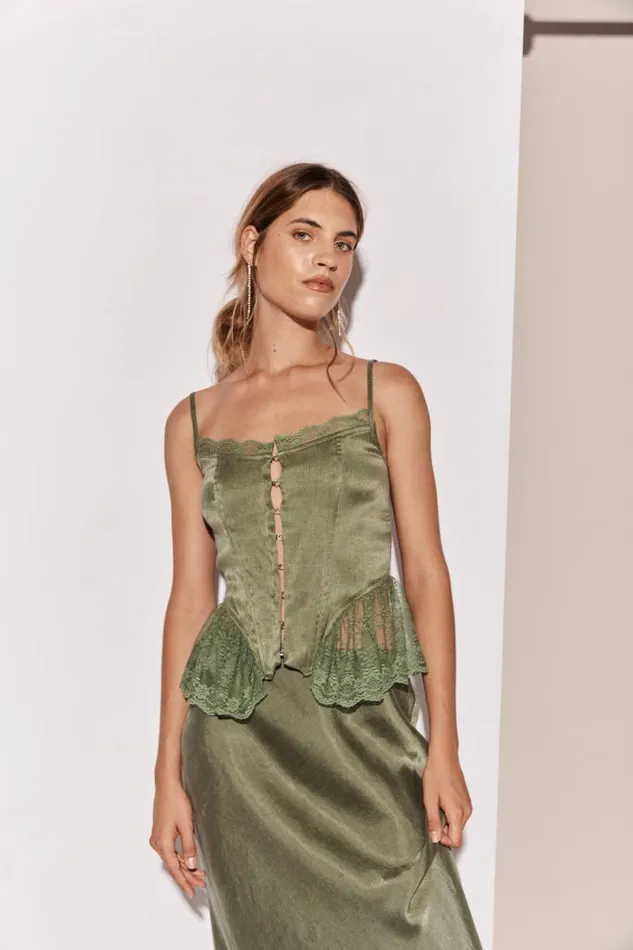 VRG GRL Rhapsody Top Forest Women Sleeveless