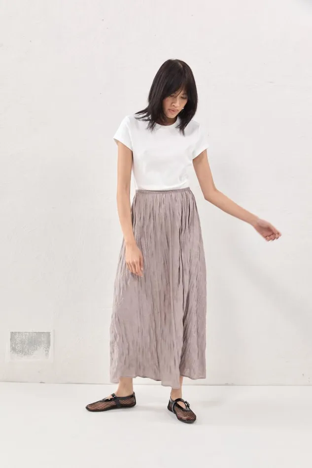 VRG GRL Solara Midi Skirt Smoke Women Skirts