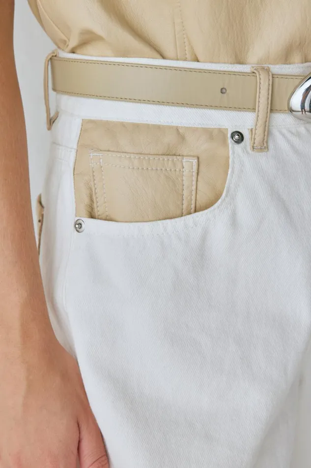 VRG GRL Sutton Denim Jeans White Women Sets