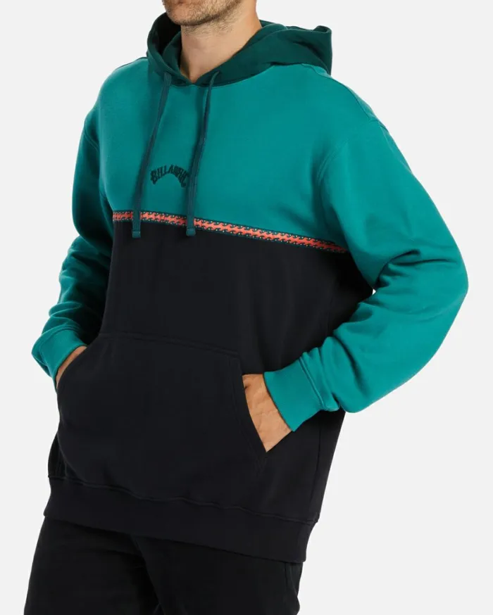 WAVE WASHED BLOCKED PULLOVER Pacific Men Billabong Hoodies and Fleece WAVE WASHED BLOCKED PULLOVER Pacific Men Billabong Hoodies and Fleece