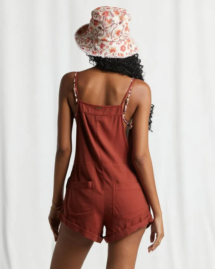 Wild Pursuit Romper Deep Sienna Women Billabong Essentials