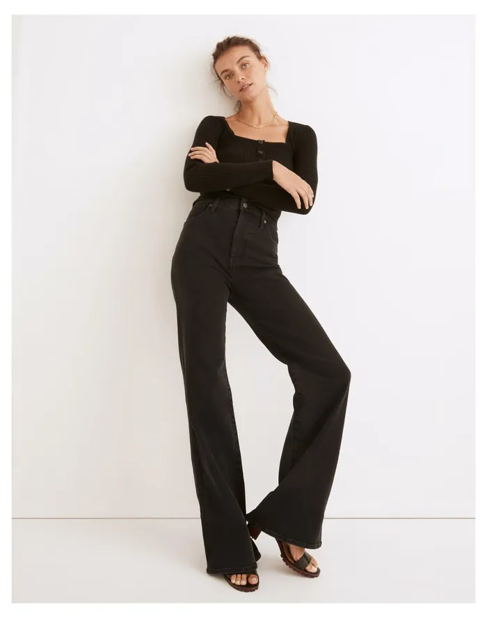 Women 11034 High Rise Flare Jeans In Crosson Wash Crosson Wash Madewell Jeans