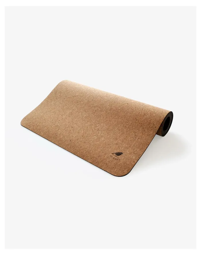 Women 42 Birds Cork Lightweight Yoga Mat 034The Robin034 Tan Madewell MWL Athleisure