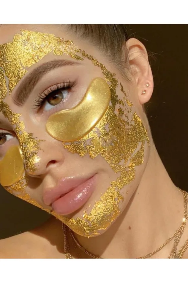 Women 5 Gold Collagen Patches And Concealer Golden Brentiny Paris Tie And Dye Dresses
