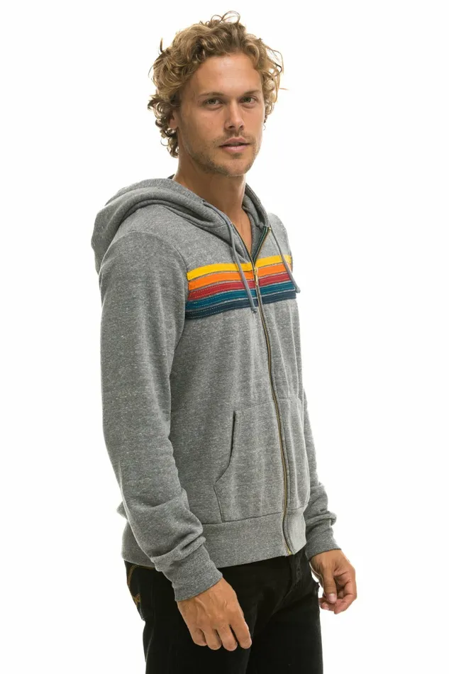 Women 5 STRIPE HOODIE 8211 HEATHER GREY Aviator Nation Hoodies Women 5 STRIPE HOODIE 8211 HEATHER GREY Aviator Nation Hoodies