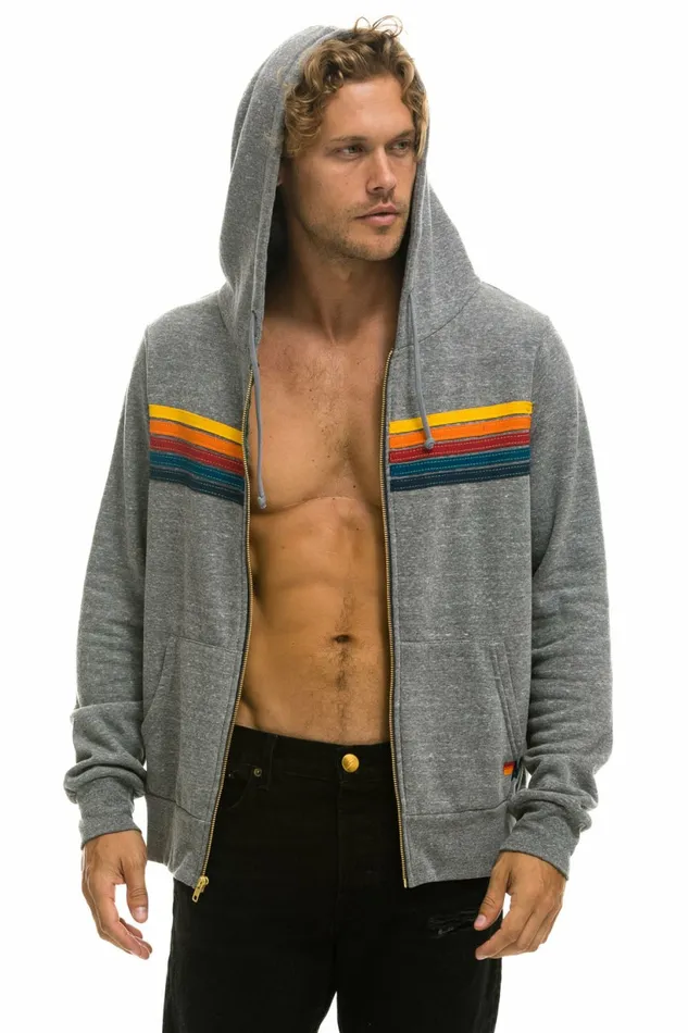 Women 5 STRIPE HOODIE 8211 HEATHER GREY Aviator Nation Hoodies Women 5 STRIPE HOODIE 8211 HEATHER GREY Aviator Nation Hoodies