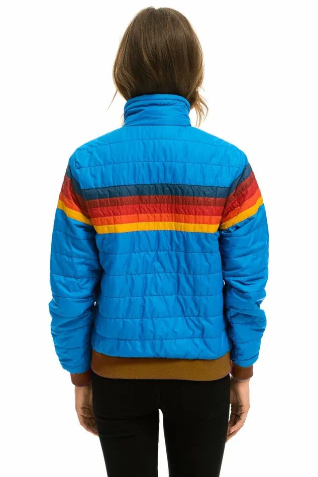 Women 5 STRIPE JACKET 8211 BLUE CINA Aviator Nation Outerwear Women 5 STRIPE JACKET 8211 BLUE CINA Aviator Nation Outerwear